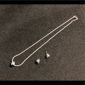 Mignon Faget sterling silver necklace & earrings